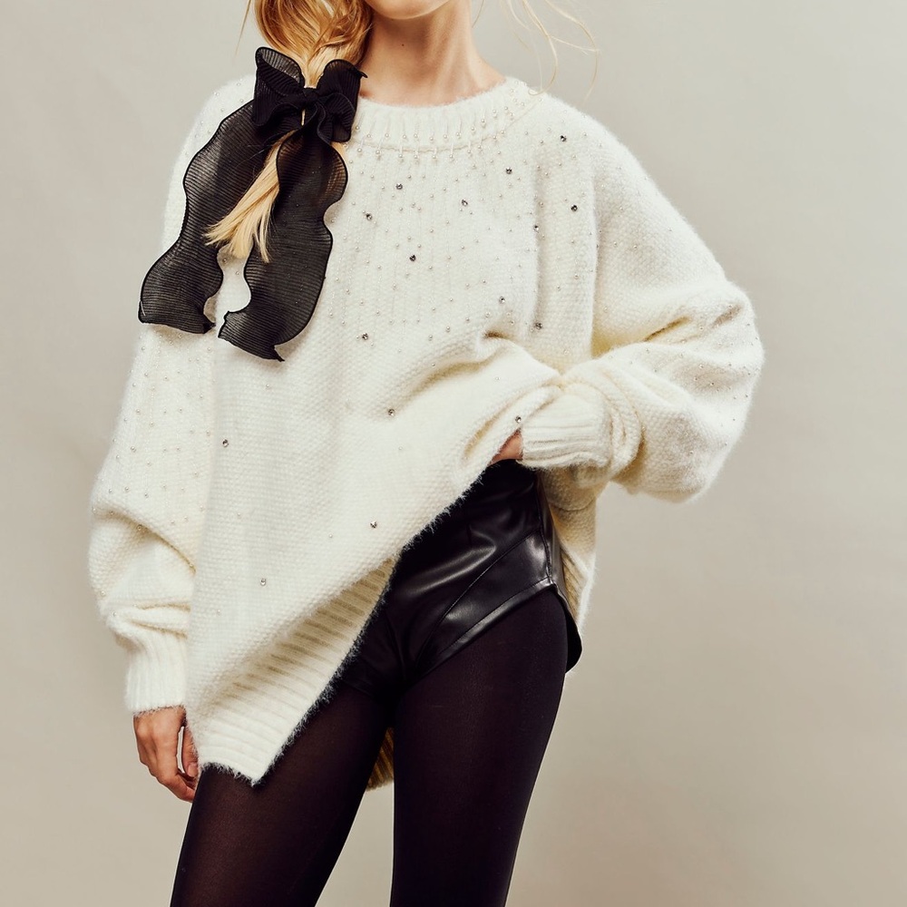 Free People Chart the Stars White Sweater